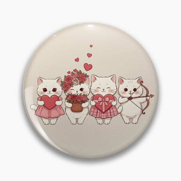 Item preview, Cute Valentine Cats designed and sold by dudelinart.