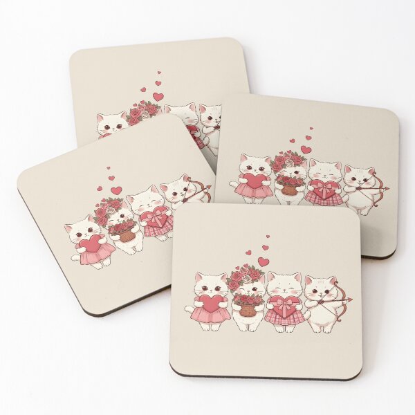 Item preview, Cute Valentine Cats designed and sold by dudelinart.