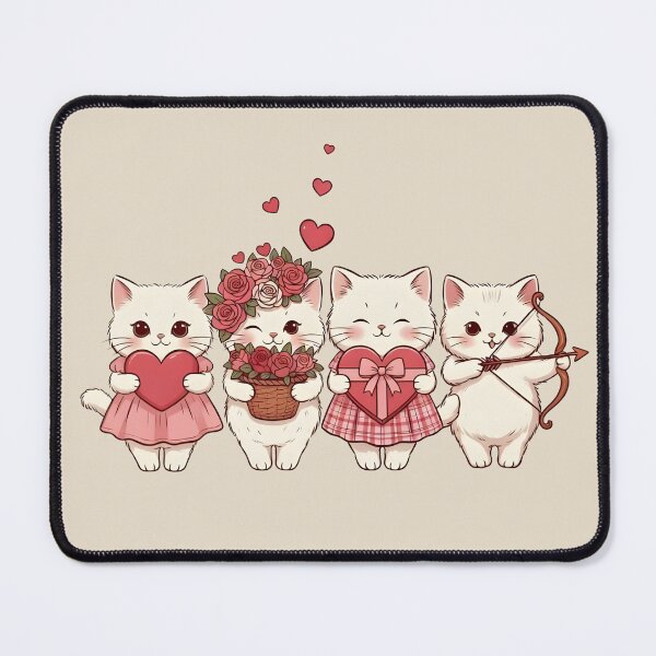 Item preview, Cute Valentine Cats designed and sold by dudelinart.