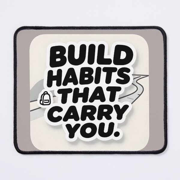Item preview, Build Habits That Carry You Quote designed and sold by ThePixelAndPine.