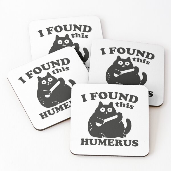 Item preview, I Found This Humerus Cat Black designed and sold by NQArtist.