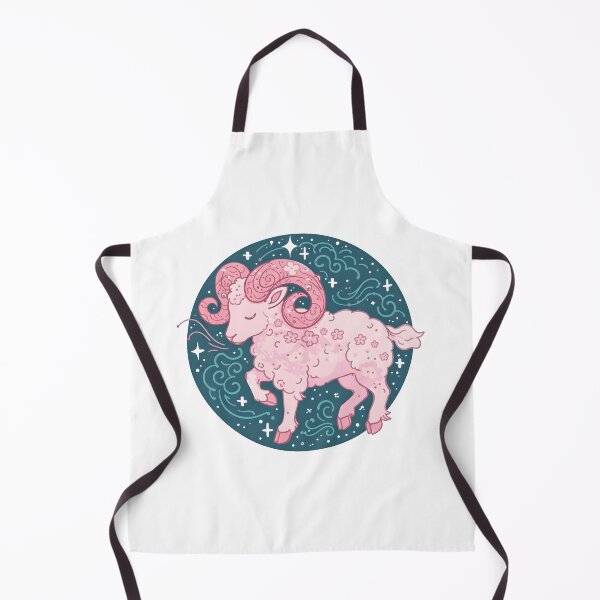 Item preview, Pink Aries Zodiac Ram Illustration | Cute Astrology Art designed and sold by Senkov.