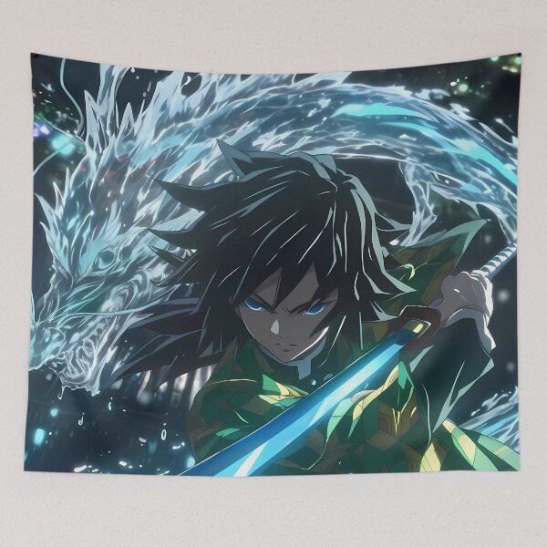 Item preview, Giyu Tomioka Demon Slayer Anime Water Dragon Attack Spectacle designed and sold by Tokyonomad.