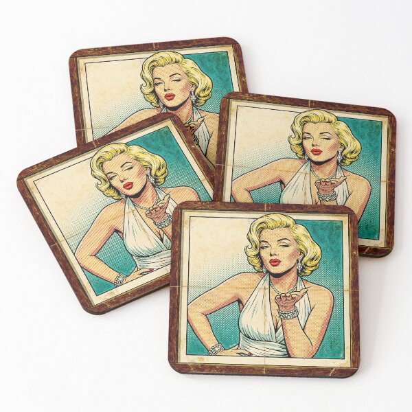 Item preview, Marilyn Monroe Retro Pop Art – Vintage Comic Style Blow Kiss designed and sold by Hen-C-Art.