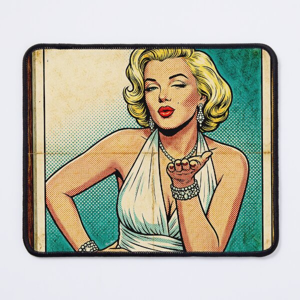 Item preview, Marilyn Monroe Retro Pop Art – Vintage Comic Style Blow Kiss designed and sold by Hen-C-Art.