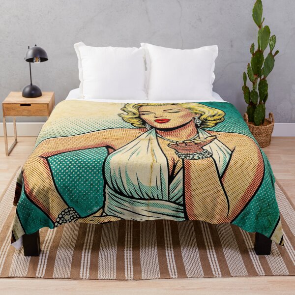 Item preview, Marilyn Monroe Retro Pop Art – Vintage Comic Style Blow Kiss designed and sold by Hen-C-Art.