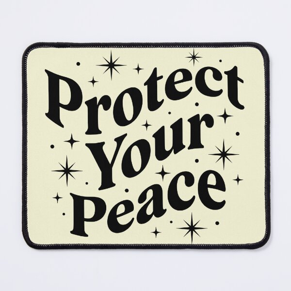 Item preview, Protect Your Peace - Wavy Mental Health Quote designed and sold by Imaginationbeyond.