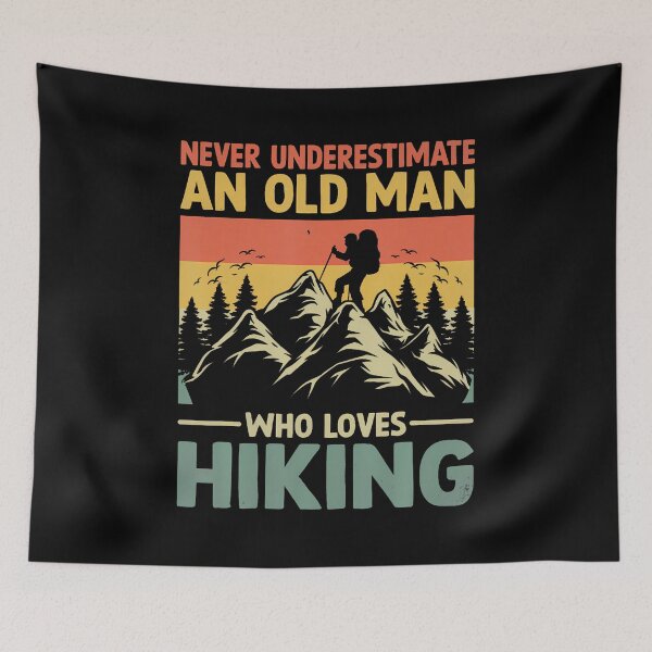 Item preview, Never Underestimate An Old Man Who Loves Hiking designed and sold by markettathorn.