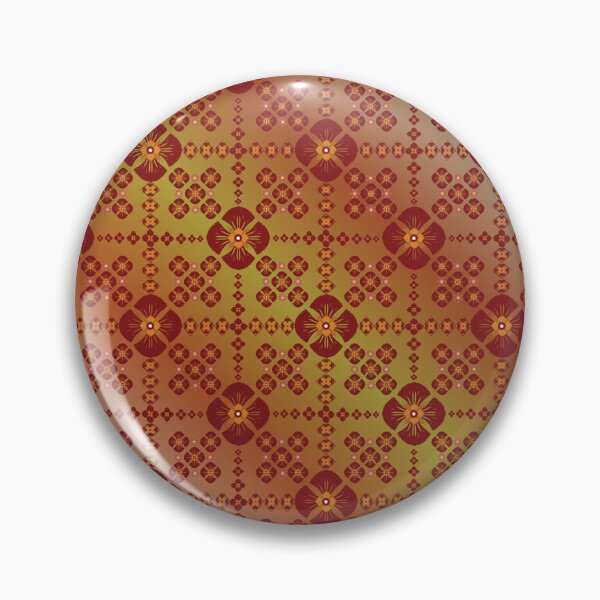 Item preview, Mystic Thai Mandala - Golden Heritage Lattice on Crimson designed and sold by OIL Pattern Design .
