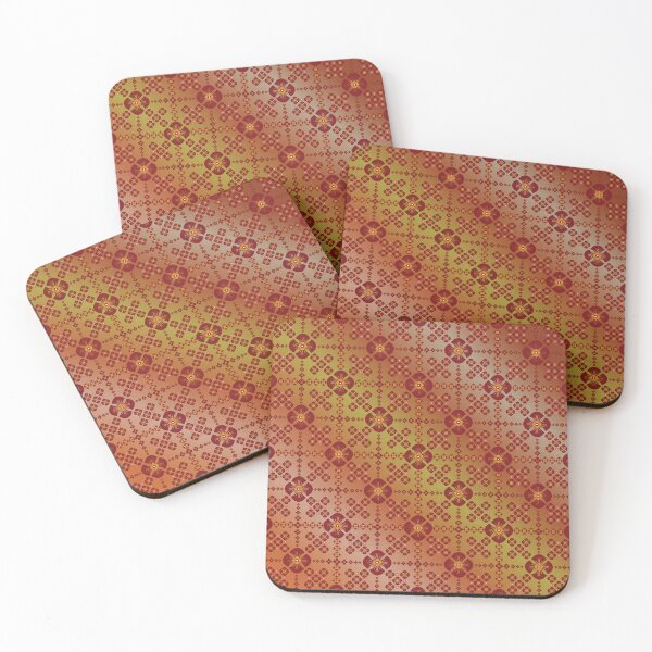 Item preview, Mystic Thai Mandala - Golden Heritage Lattice on Crimson designed and sold by OIL Pattern Design .