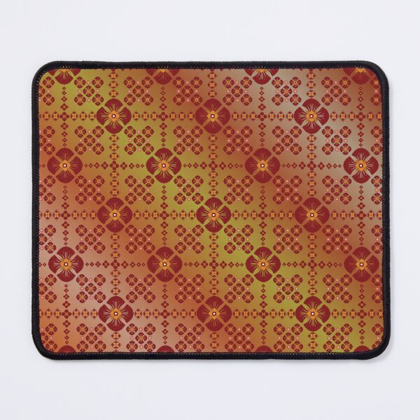 Item preview, Mystic Thai Mandala - Golden Heritage Lattice on Crimson designed and sold by OIL Pattern Design .