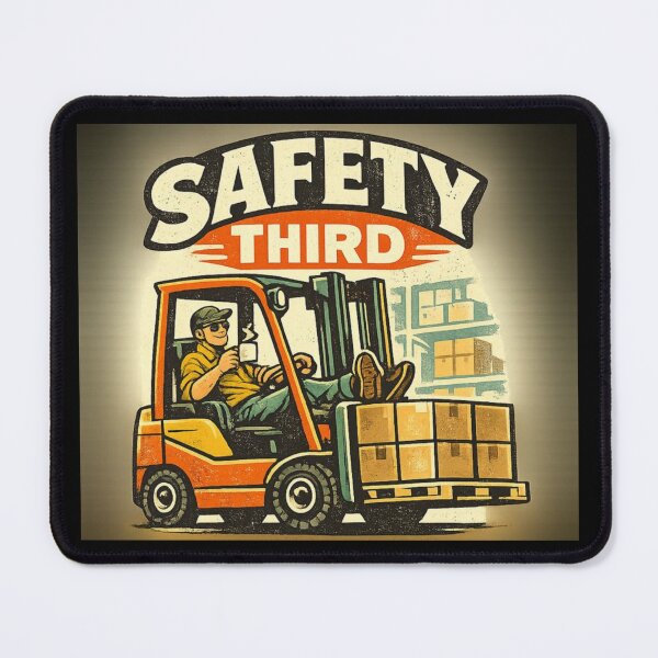 Item preview, Safety Third Forklift Retro Design designed and sold by RetroNibylander.