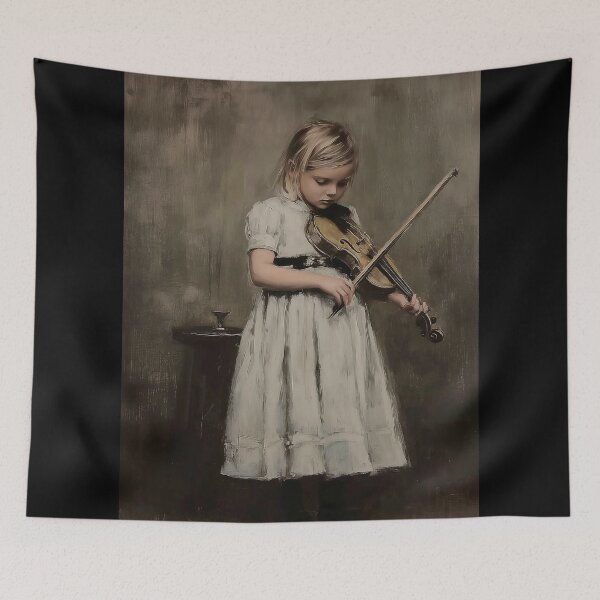 Item preview, Young girl Reflective Violin Practice designed and sold by lautir.