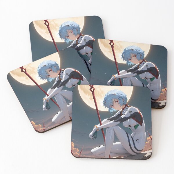 Item preview, Rei Ayanami Neon Genesis Evangelion Anime Girl Waifu Moonlit Battle Suit designed and sold by Tokyonomad.