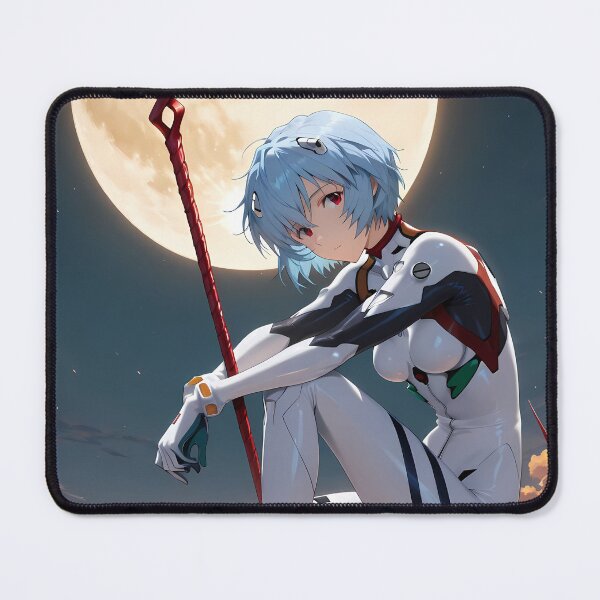 Item preview, Rei Ayanami Neon Genesis Evangelion Anime Girl Waifu Moonlit Battle Suit designed and sold by Tokyonomad.