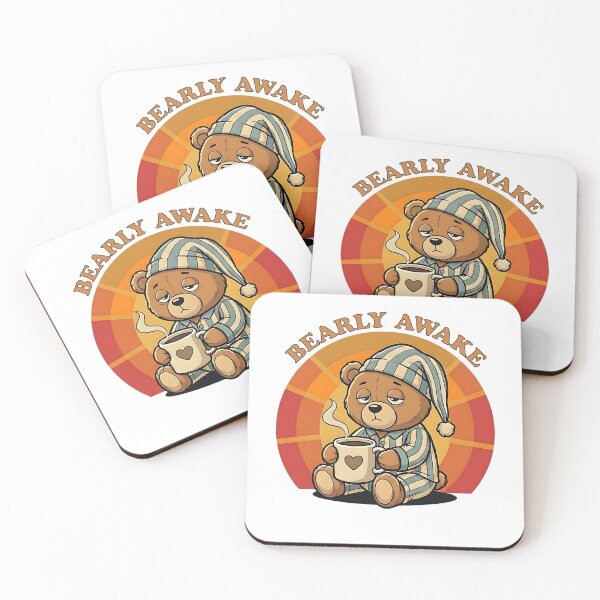 Item preview, Bearly Awake - Funny Brown Bear Morning Coffee designed and sold by brandByLea.