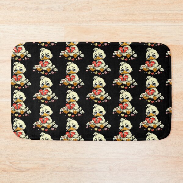 Item preview, Heartbroken Valentine Duck Holding Broken Be Mine Heart designed and sold by TeeTimeTreasure.