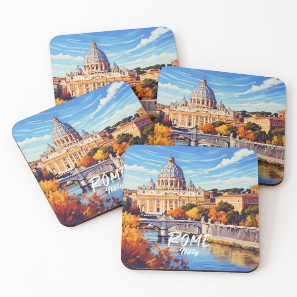 Item preview, Rome Cityscape with St. Peter's Basilica designed and sold by inkNext.