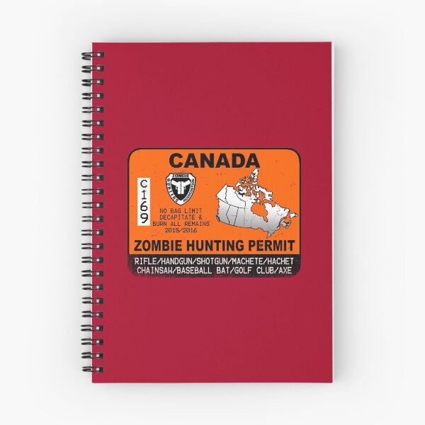 Item preview, Zombie Hunting Permit Canada designed and sold by GritNemesis.