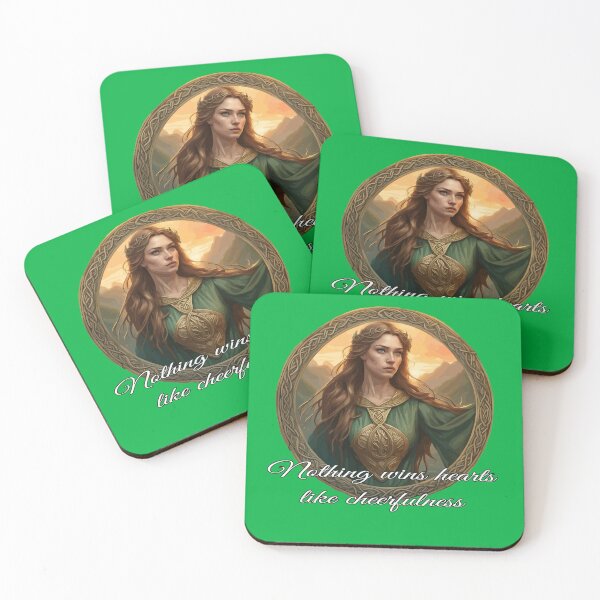 Item preview, Dwynwen Quote Nothing Wins Hearts Like Cheerfulness designed and sold by taiche.