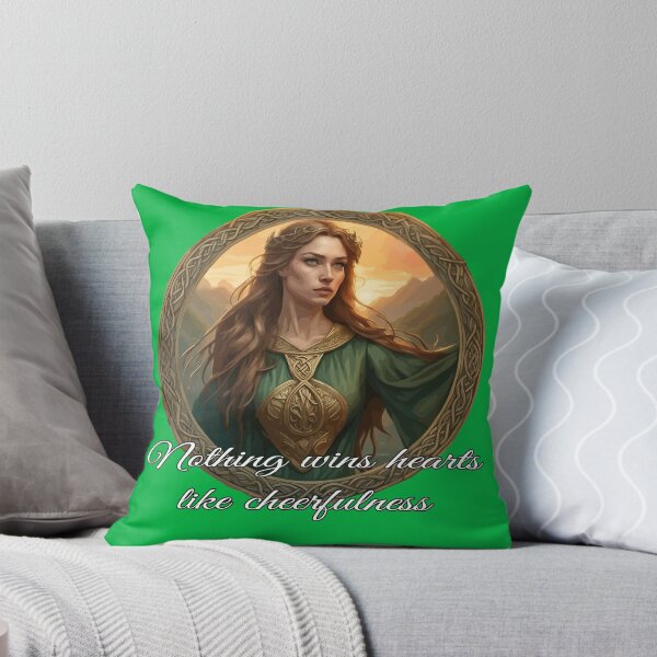 Item preview, Dwynwen Quote Nothing Wins Hearts Like Cheerfulness designed and sold by taiche.