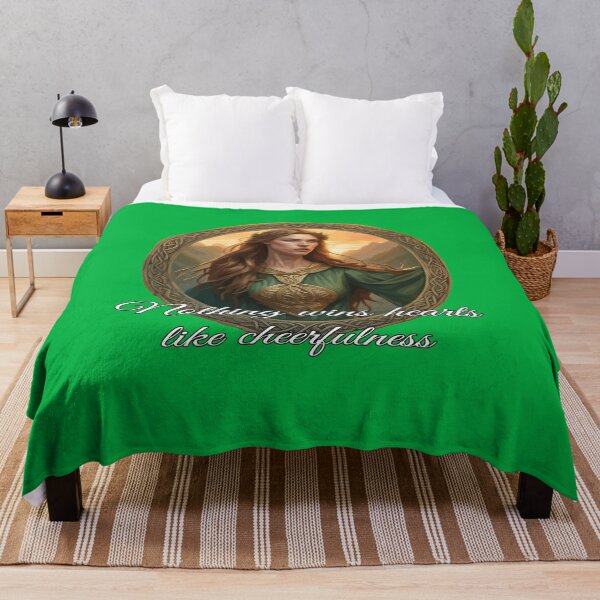 Item preview, Dwynwen Quote Nothing Wins Hearts Like Cheerfulness designed and sold by taiche.