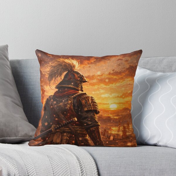 Item preview, Samurai at Sunset – Warrior of the Burning Horizon | 森の灯りシリーズ designed and sold by Mori-no-Akari.