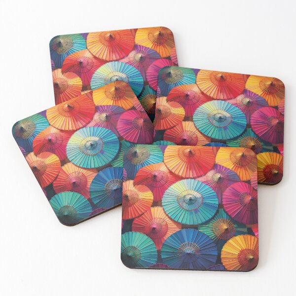 Item preview, Wonderful colorful Japanese umbrellas art designed and sold by Photopat.