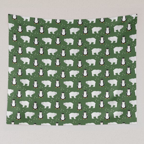 Item preview, Arctic adventures on green designed and sold by reneesillus.