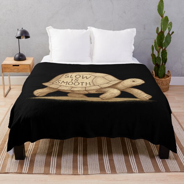 Item preview, Slow Is Smooth Turtle Zen Illustration designed and sold by MKreative Studio.