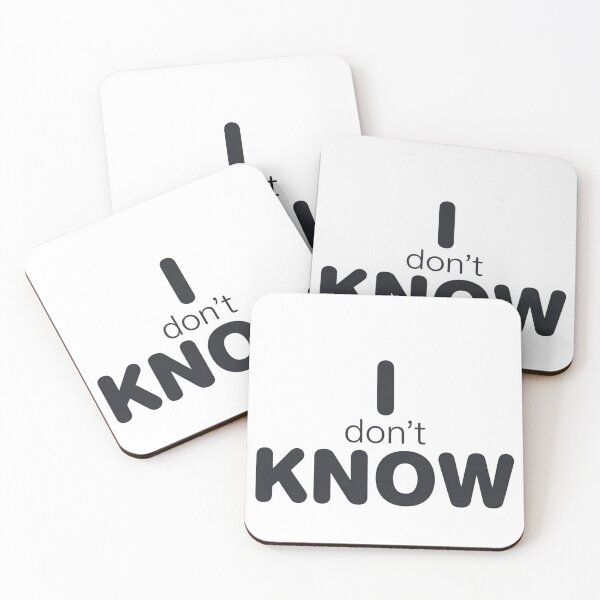 Item preview, I Know / I Don’t Know (At First Glance) – Typographic Illusion Quote 002 designed and sold by What the fun.