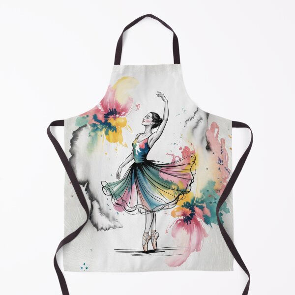Item preview, Floral Watercolor Ballerina: Blooming Ballet Dancer Line Art, Pastel Flower Dance Gift designed and sold by FusiTink.