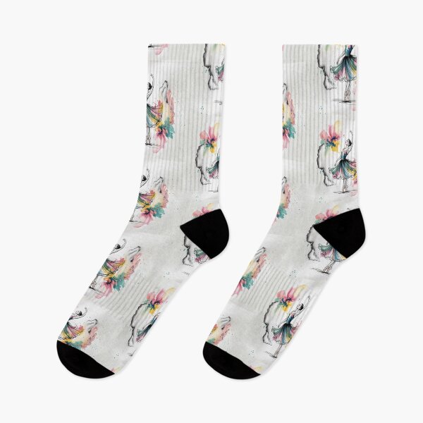 Item preview, Floral Watercolor Ballerina: Blooming Ballet Dancer Line Art, Pastel Flower Dance Gift designed and sold by FusiTink.