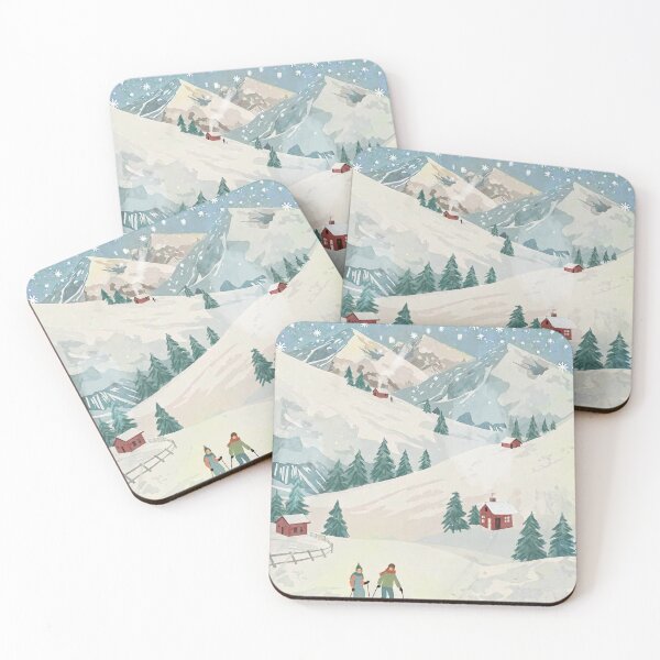 Item preview, Winterwondeland Skiing in the Alpes style designed and sold by taika tori.