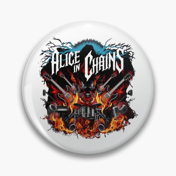 Item preview, Alice In Chains Flaming Grunge Emblem designed and sold by Anthonedd.