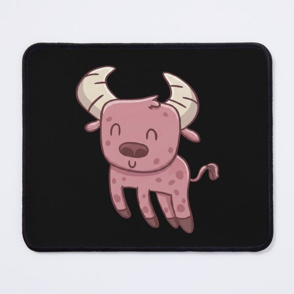 Item preview, Cute Kawaii Pink Ox - Taurus Zodiac Bull  designed and sold by funkyartworm.