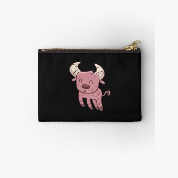 Item preview, Cute Kawaii Pink Ox - Taurus Zodiac Bull  designed and sold by funkyartworm.