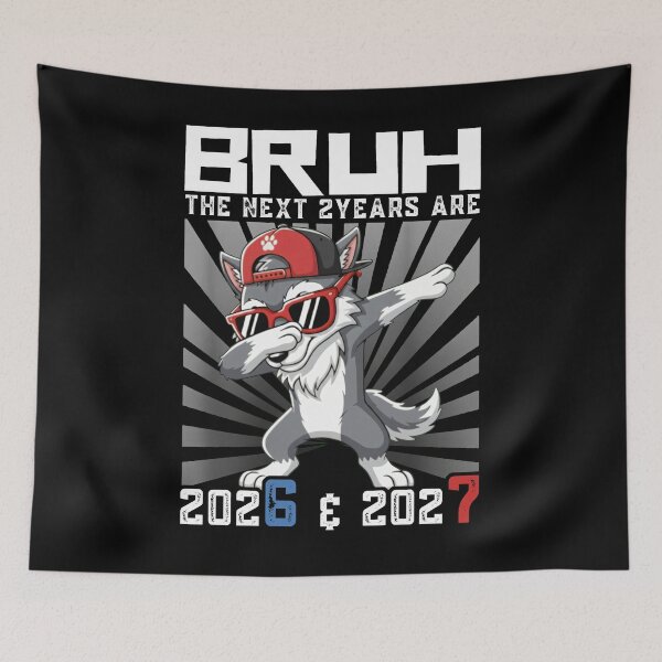 Item preview, Cool Dabbing Wolf 2026 2027 Bruh T-Shirt designed and sold by LashondaGreen89.