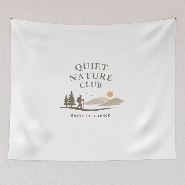 Item preview, Quiet Nature Club – Minimalist Hiking & Introvert Outdoor Aesthetic Design designed and sold by PopPizzazz.
