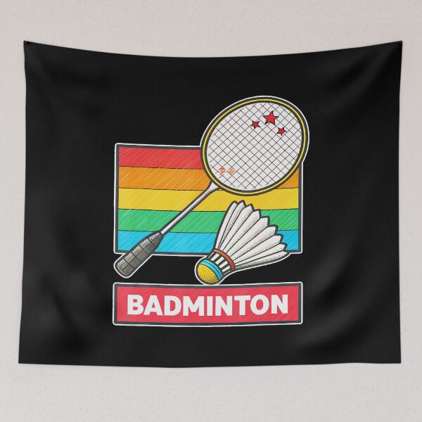 Item preview, Retro Style Badminton Racket And Shuttlecock designed and sold by godreyimmzzg.