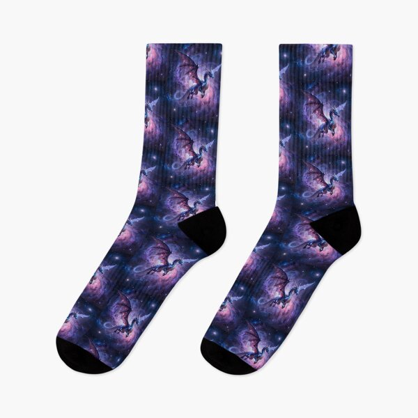 Item preview, A dragon in a galaxy full of vibrant nebulae designed and sold by Marcu Ioachim.