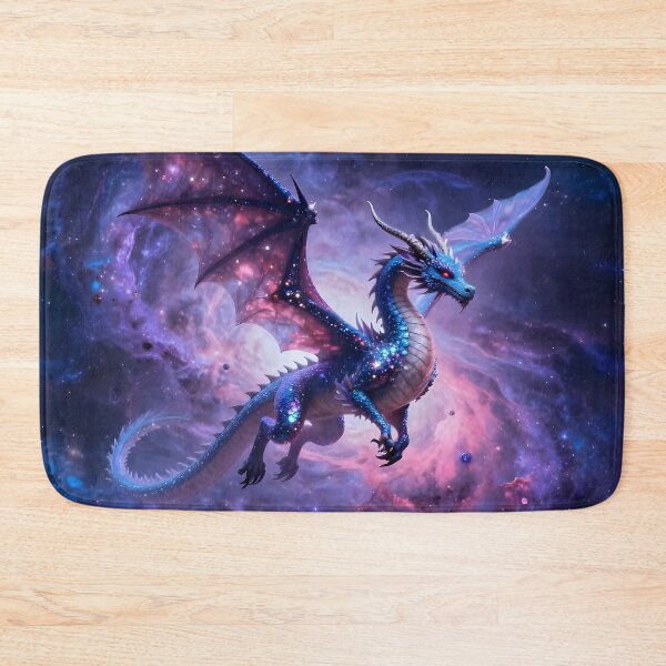 Item preview, A dragon in a galaxy full of vibrant nebulae designed and sold by Marcu Ioachim.