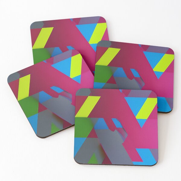 Item preview, Fragmented Geometry – Dynamic abstract forms in vibrant colors designed and sold by The-Art-End.