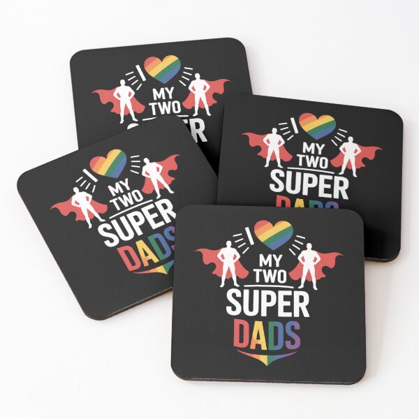 Item preview, I Love My Two Super Dads LGBT Pride Proud Gay Daddy designed and sold by gourpmerzihd.