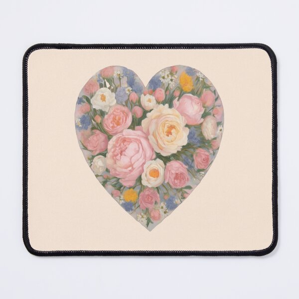 Item preview, "Floral Heart: Delicate and Colorful Blossom Composition" designed and sold by Artisticanvas.