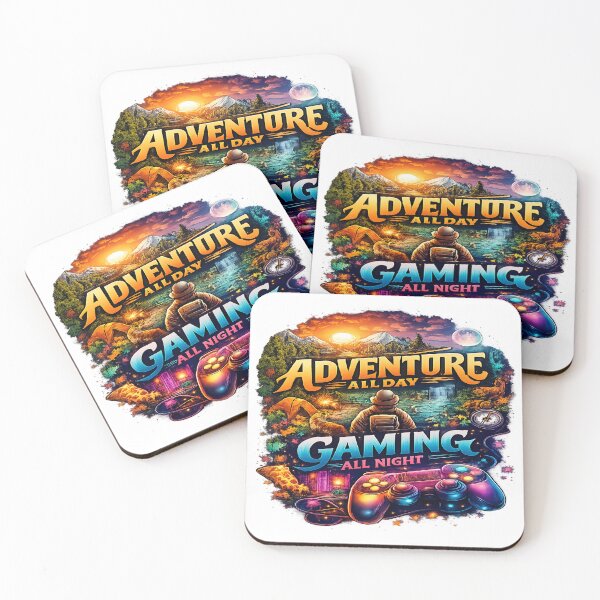 Item preview, Adventure All Day, Gaming All Night designed and sold by HiteshArt111.