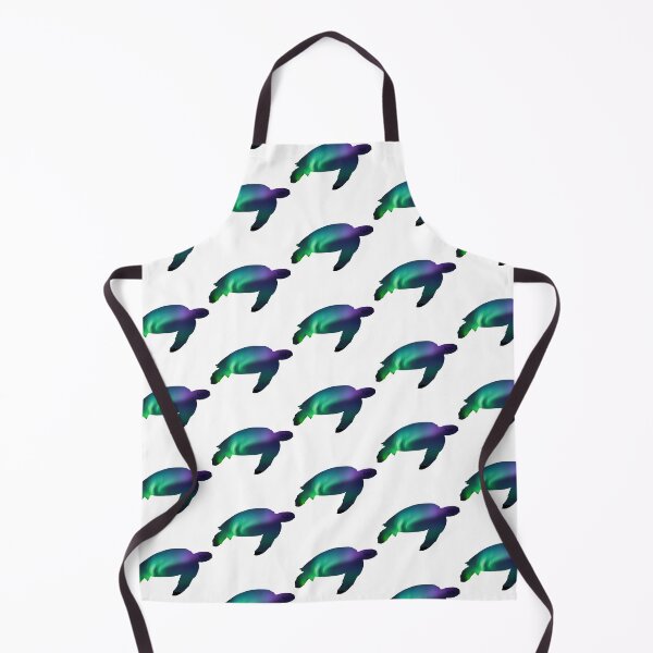 Item preview, white Northern Lights Aurora Borealis Silhouette Sea Turtle designed and sold by zoughlal.