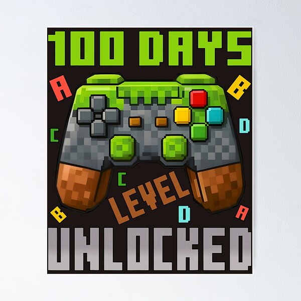 Item preview, 100 Days Level Unlocked Gaming 100 Days of School Boys designed and sold by KevinorNorris.