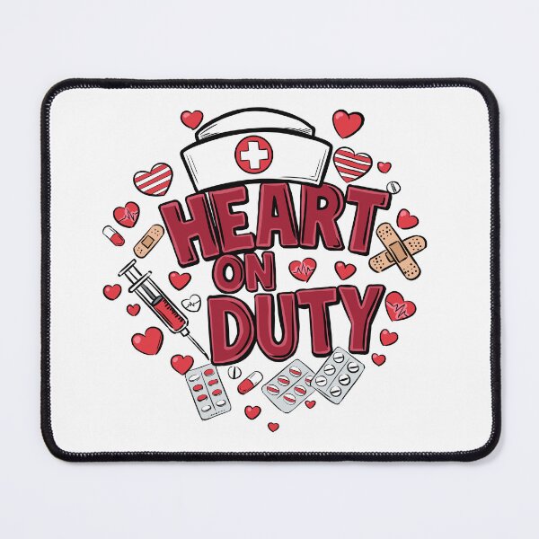 Item preview, Heart On Duty Nurse Art designed and sold by MartynaKanik.