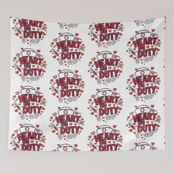Item preview, Heart On Duty Nurse Art designed and sold by MartynaKanik.